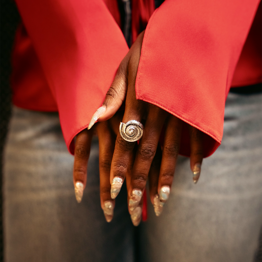 Free Tide Ring | White Rhodium
