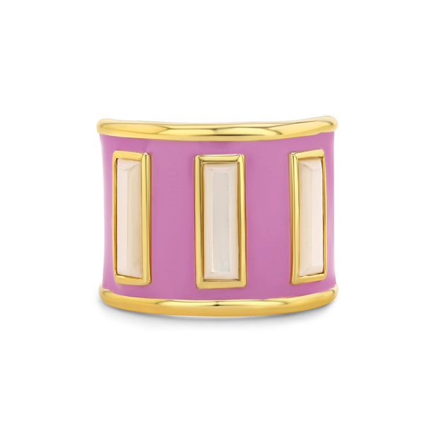 Limited Edition Gigi Enamel Ring / Pink-Purple