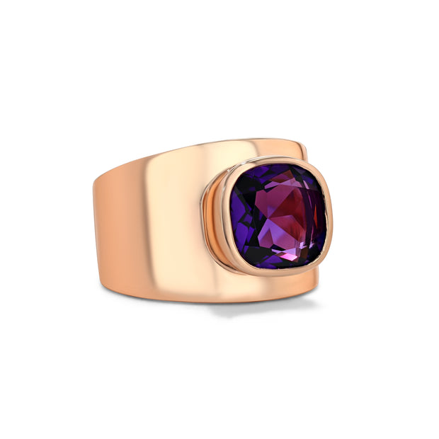 Lilly Ring in Rose Gold with Amethyst - 1 Left