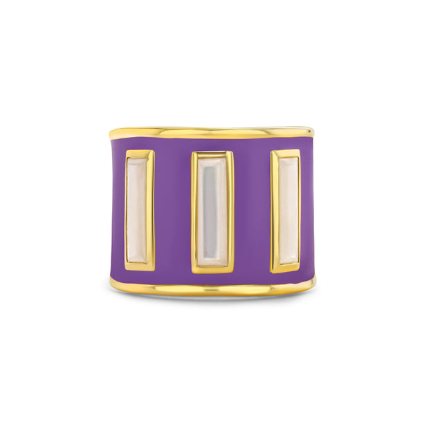 Limited Edition Gigi Enamel Ring / Purple Rose