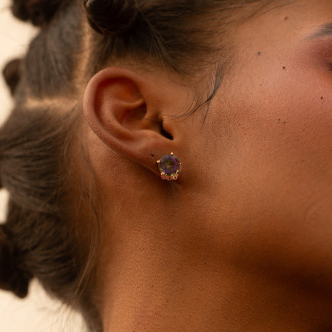 Majestic Studded Earrings | Rose Gold Plated