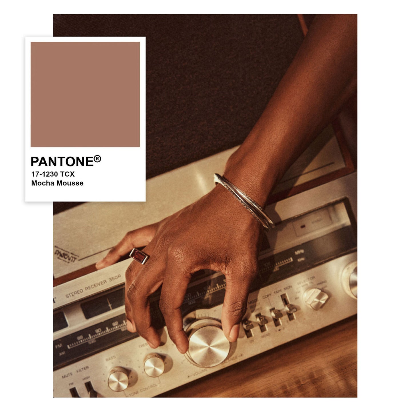 Gloria Ring | Brown Garnet, White Rhodium