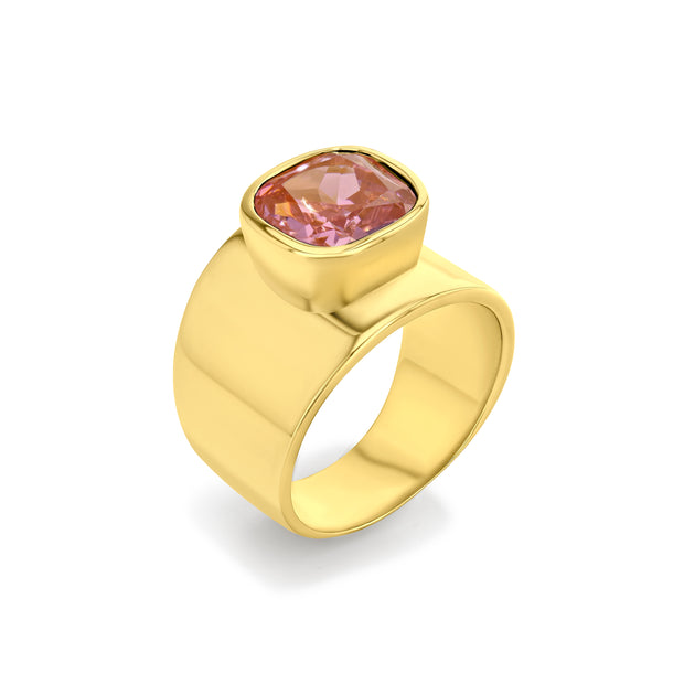 Lilly Ring in Gold Vermeil with Pink Sapphire