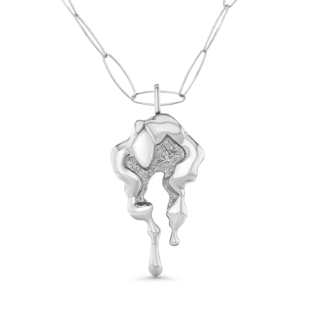 Willow Tide Necklace in White Rhodium