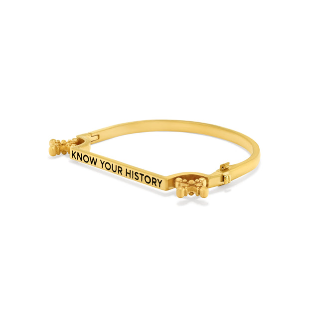 Know Your History Bracelet in Gold