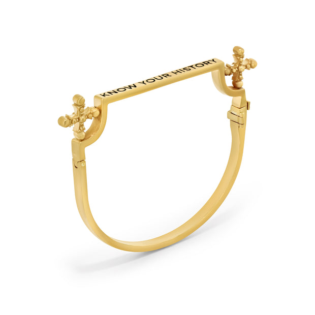 Know Your History Bracelet in Gold