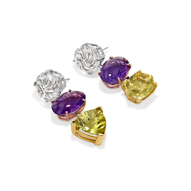 Grandma’s Hand Earrings in Solid Gold