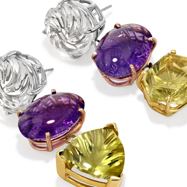 Grandma’s Hand Earrings in Solid Gold