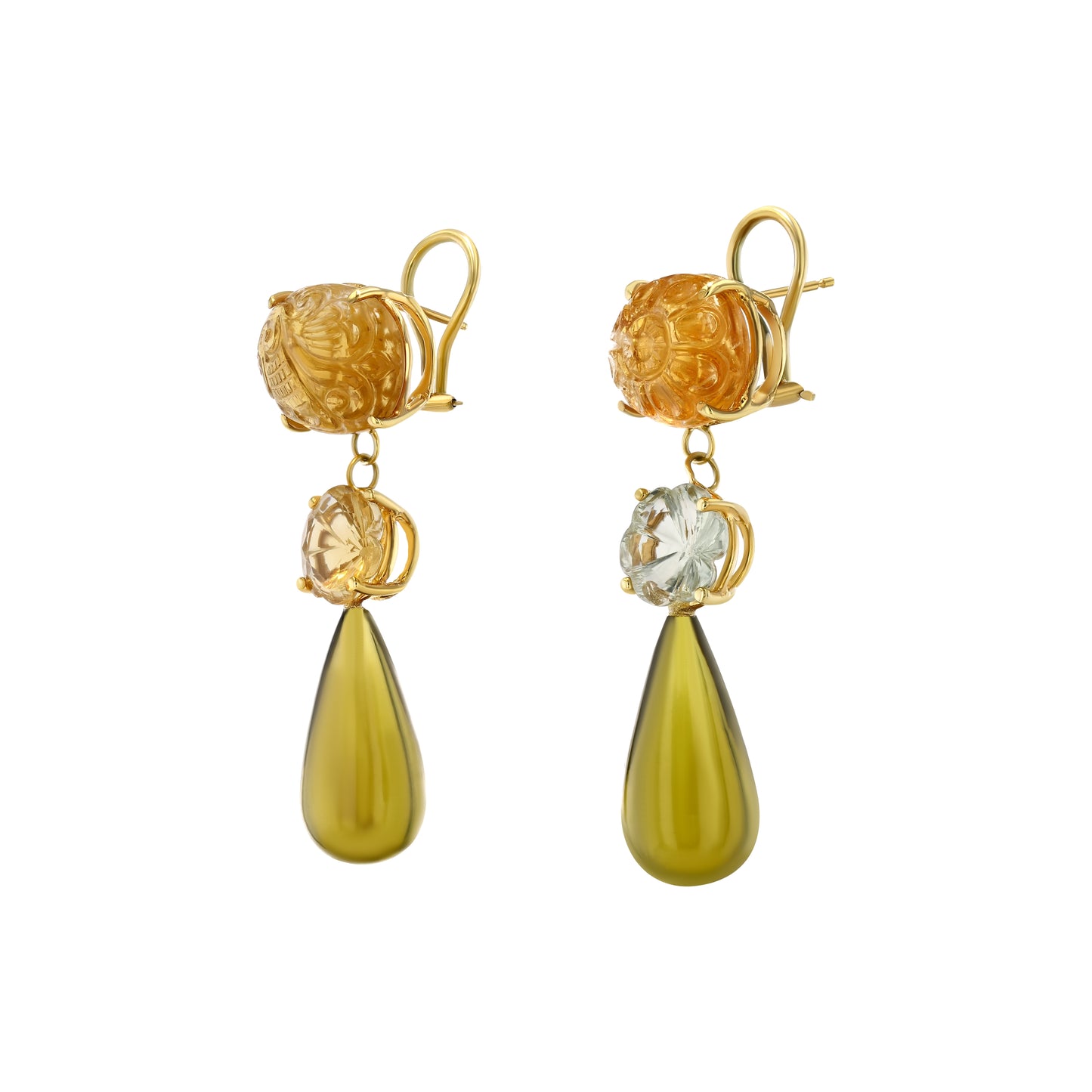 Drop of Honey Earrings | Solid Yellow Gold