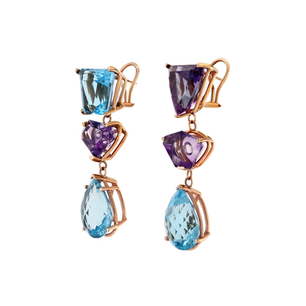 Cleopatra Earrings in Solid Rose Gold