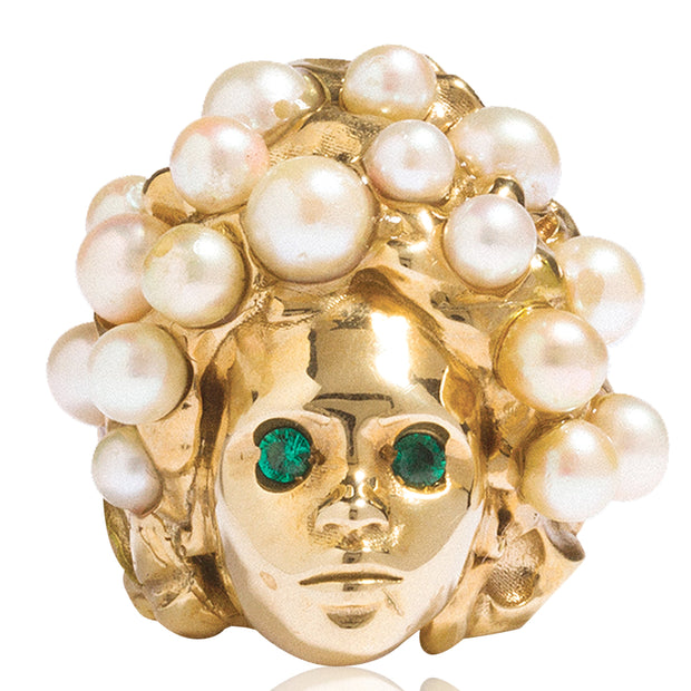 Missy Ring with Freshwater Pearls in Gold - 1 Left