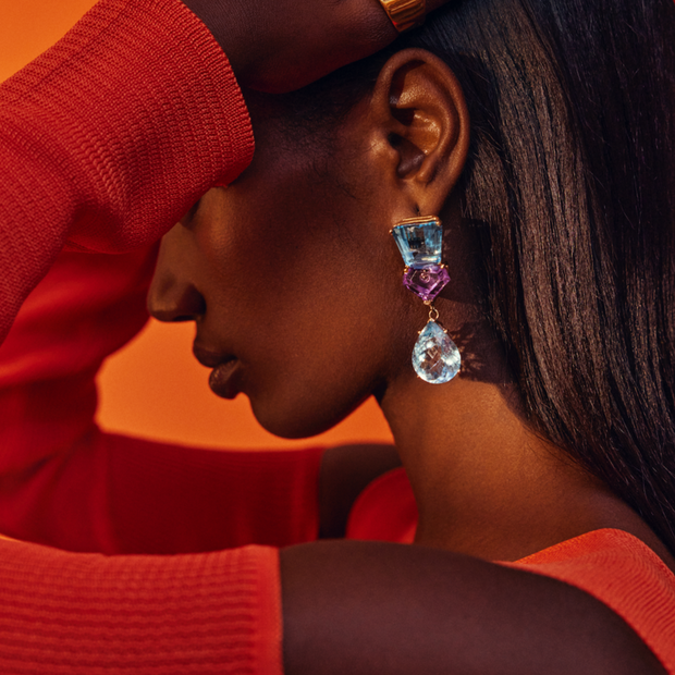 Cleopatra Earrings in Solid Rose Gold