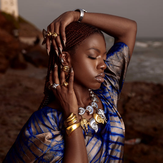 Individual Currents Earring Cuff in Gold Vermeil