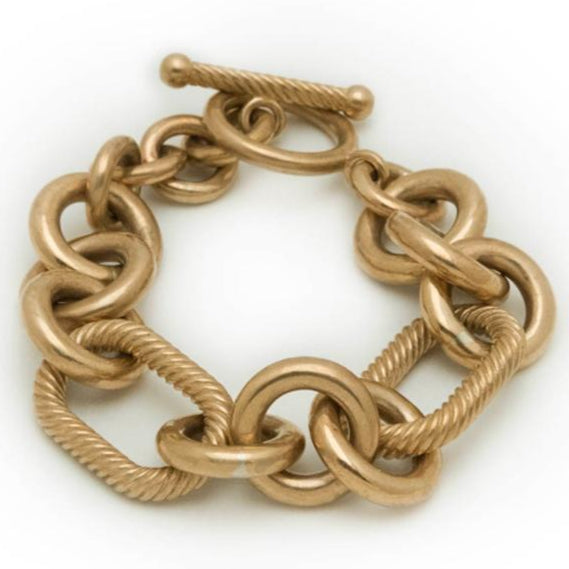 Marcella Link Chain Bracelet in Brass