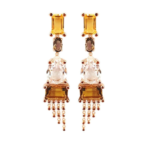 Desert Drip Dangle Earring in Rose Gold