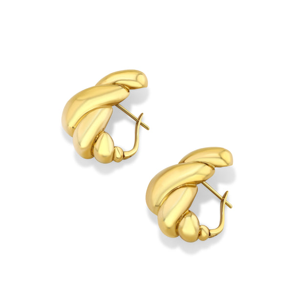 Lustrous Riverine Earrings in Gold Vermeil
