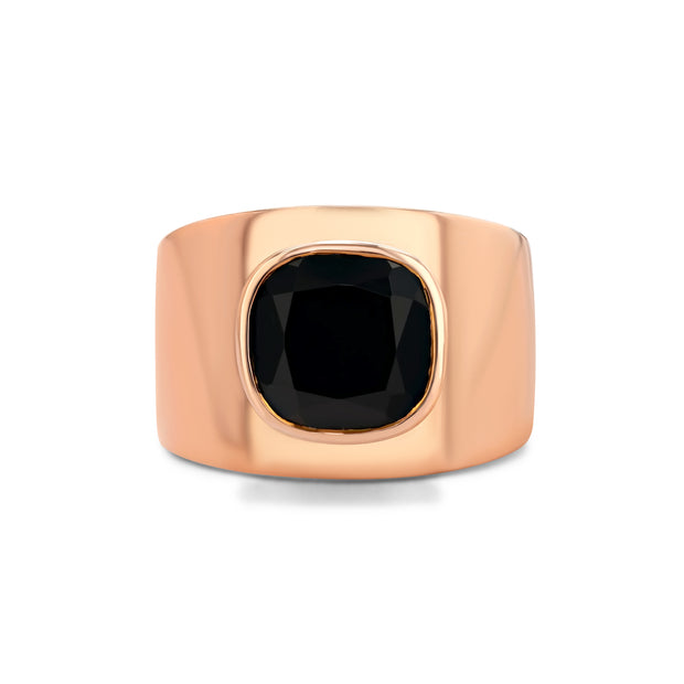 Lilly Ring in Rose Gold with Black Onyx