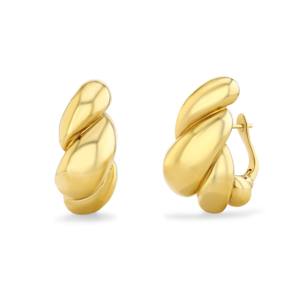 Lustrous Riverine Earrings in Gold Vermeil