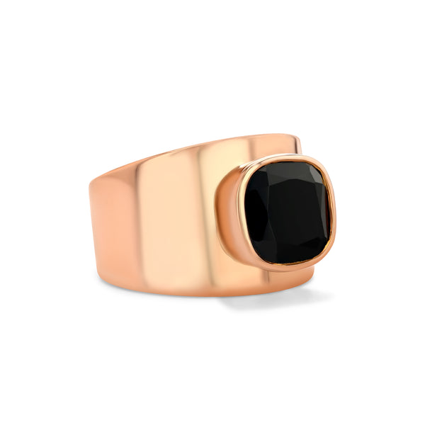Lilly Ring in Rose Gold with Black Onyx