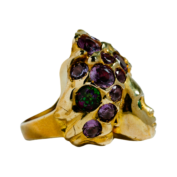 Missy Ring in Gold with Mystic Topaz & Emerald Eyes