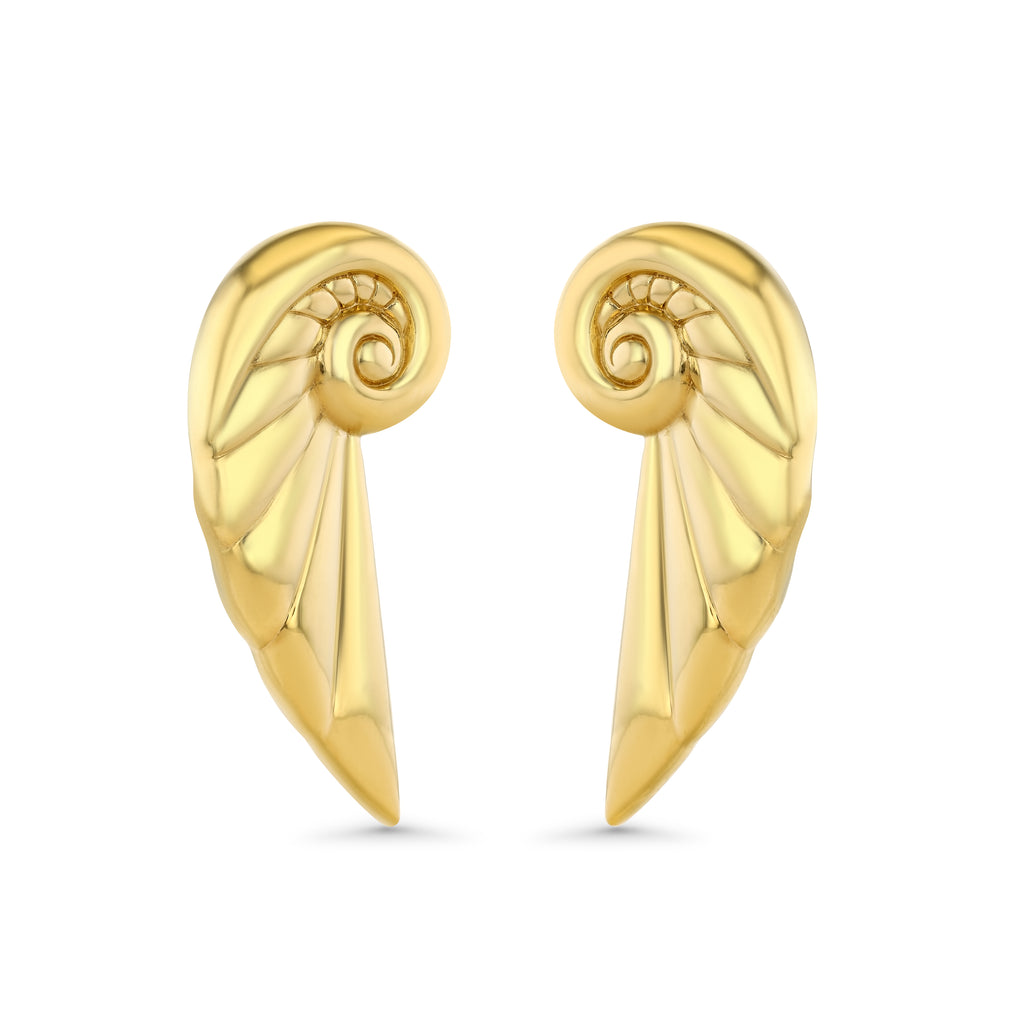 Celestial Shell Earrings Vermeil