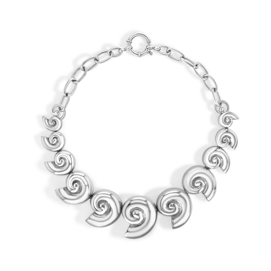 Tidal Mist Necklace in White Rhodium