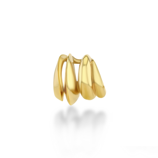 Individual Currents Earring Cuff in Gold Vermeil