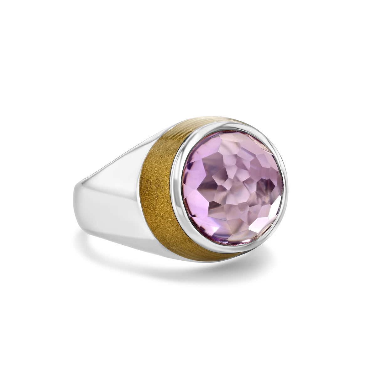 Thank You Amethyst Enamel Ring