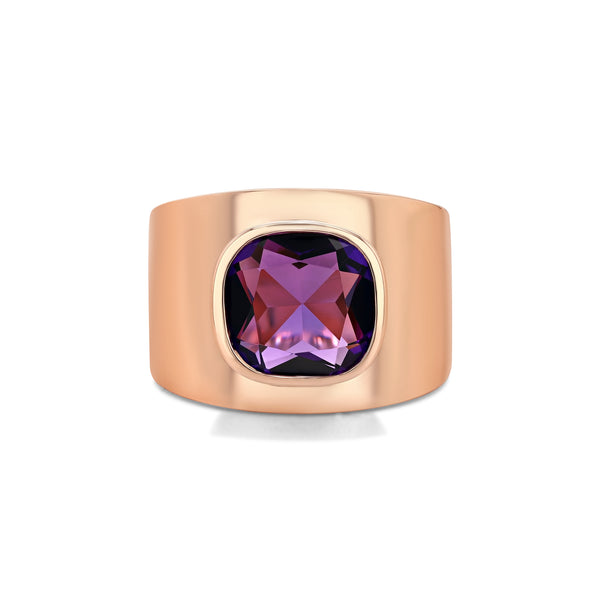 Lilly Ring in Rose Gold with Amethyst - 1 Left