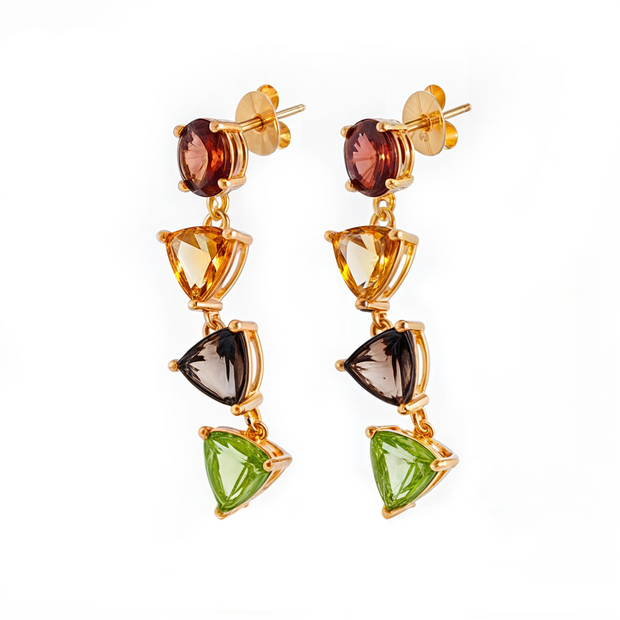 Tucson Sunset Drop Earrings in 14K Gold