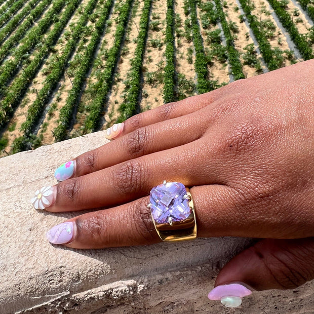 Lilly Ring in Gold Vermeil with Prasiolite - Limited Edition - Size 8