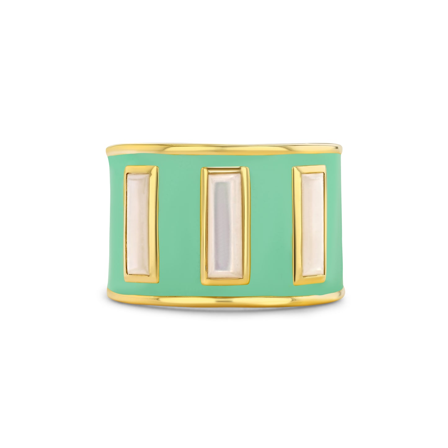 Gigi Enamel Ring | Green Ash