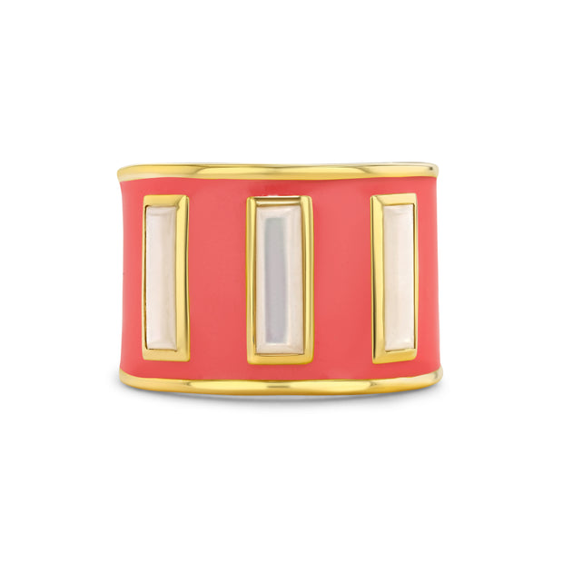 Limited Edition Gigi Enamel Ring / Burnt Coral