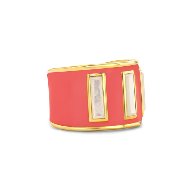 Limited Edition Gigi Enamel Ring / Burnt Coral