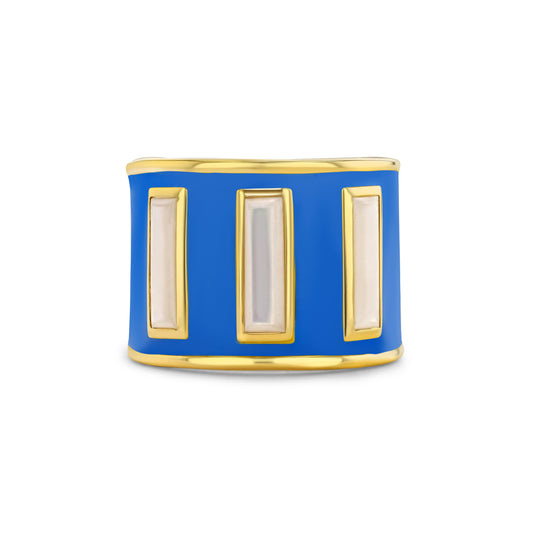 Gigi Enamel Ring | French Blue