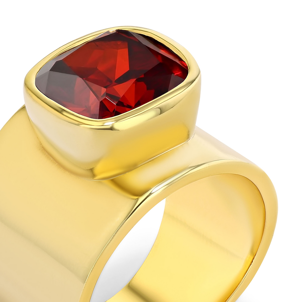 Lilly Ring Gold Vermeil Garnet