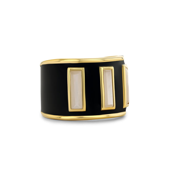 Gigi Ring in Black Enamel