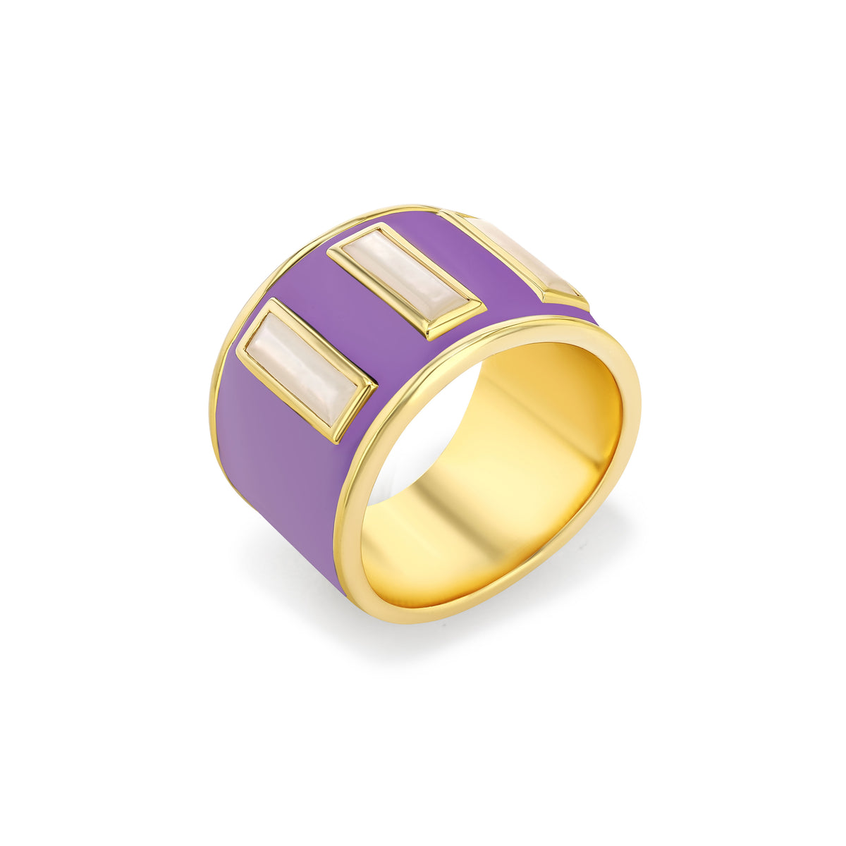 Gigi Enamel Ring | Purple Rose
