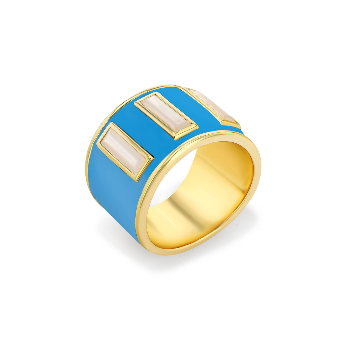 Gigi Enamel Ring | Blue Aoli