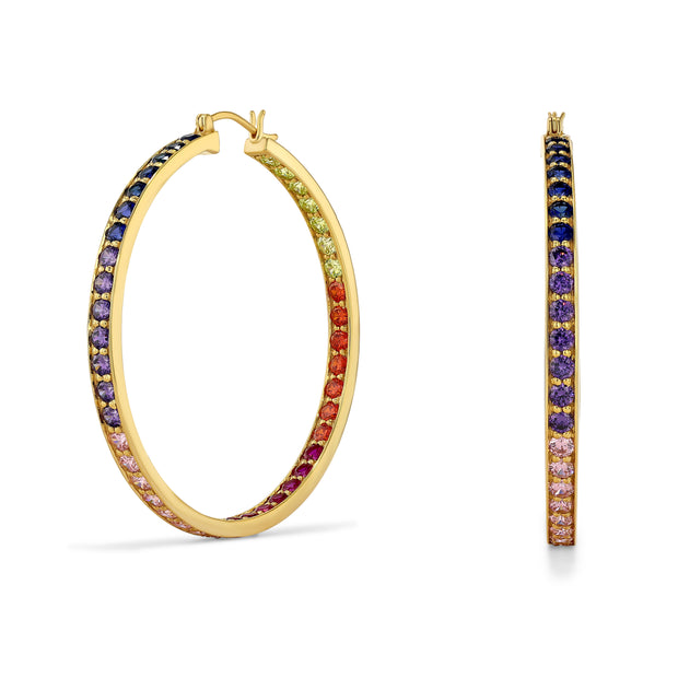 Medium-Sized 50mm Lucky Hoop in Gold