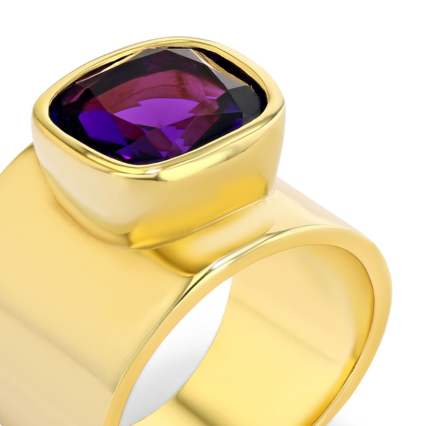 Lilly Ring in Gold Vermeil with Amethyst