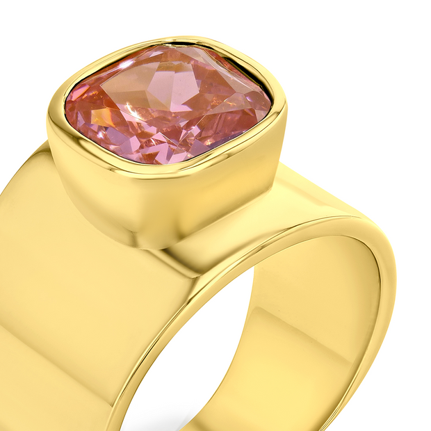 Lilly Ring in Gold Vermeil with Pink Sapphire