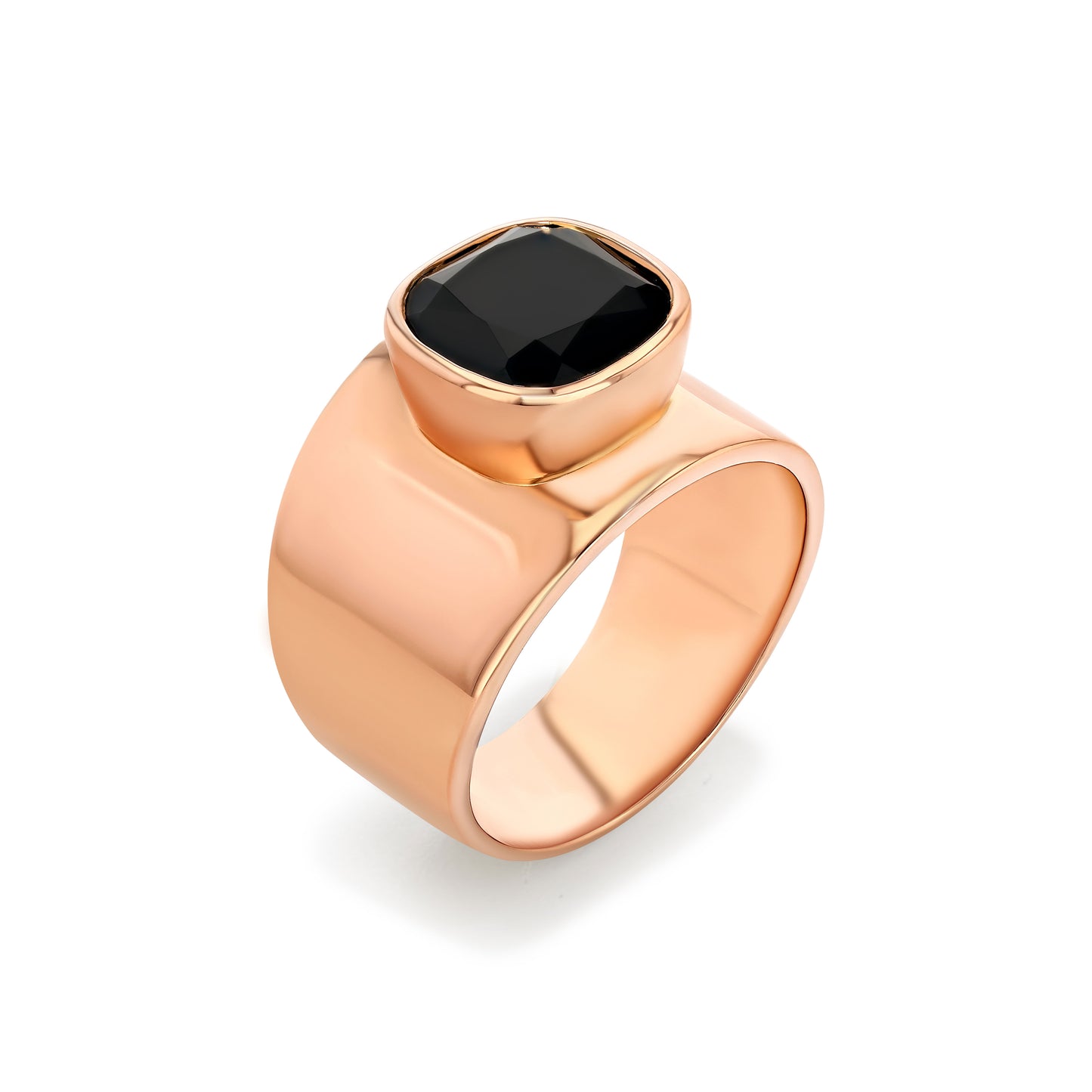 Lilly Ring in Rose Gold with Black Onyx