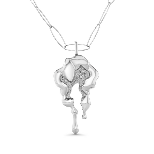 Willow Tide Necklace in White Rhodium