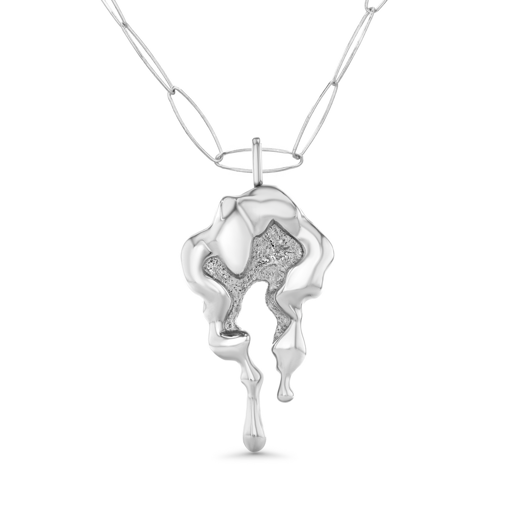 Willow Tide Necklace Brooch Rhodium