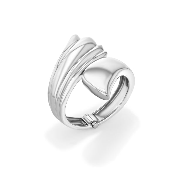 Aqua Frequency Bracelet in White Rhodium