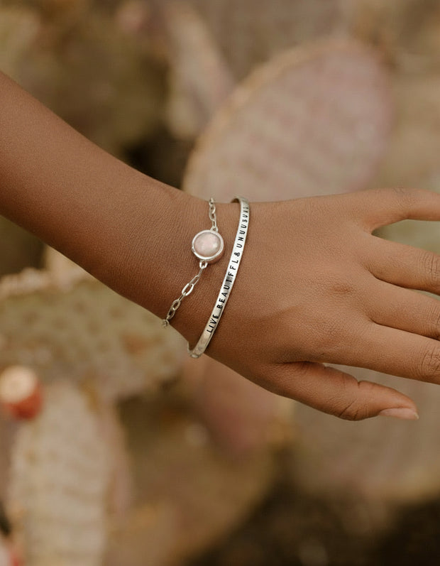 Live Beautiful & Unusual Cuff in Silver