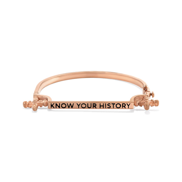 Know Your History Bracelet in Rose Gold