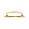 Know Your History Bracelet in Gold