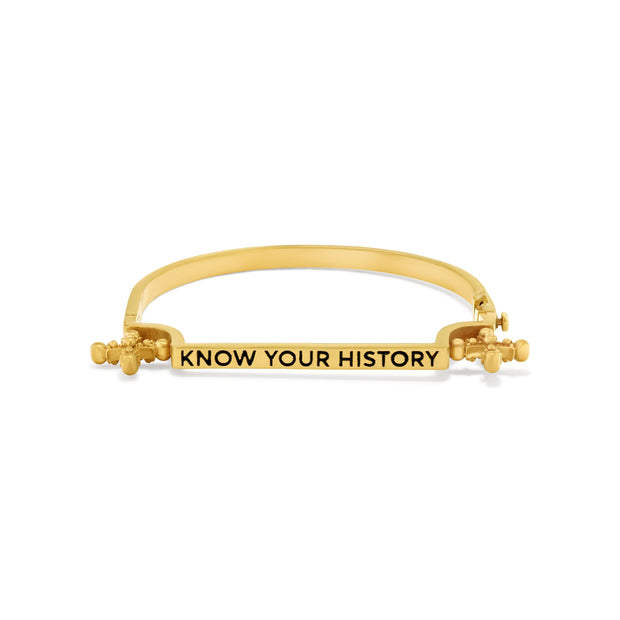 Know Your History Bracelet in Gold